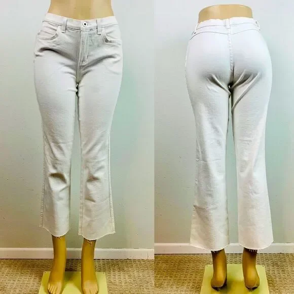 Y2K London Jean Cropped Straight Leg Denim Jean - Picture 1 of 15